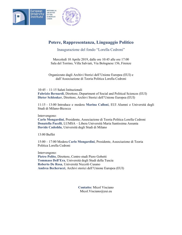 Programma_Potere, Rappresentanza, Linguaggio Politico